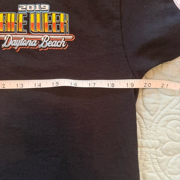 Daytona Beach Bike Week 2019 78th Black Graphic T Shirt Palm Trees Boardwalk - Picture 5 of 6